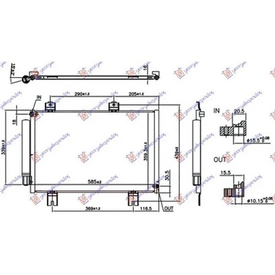 Radiator Aer Conditionat HONDA JAZZ 4 2013-> Radiator aer conditionat 1.3 benzina 54.5x36.6x1.6 Perioada 2014 2015 2016 2017 2018