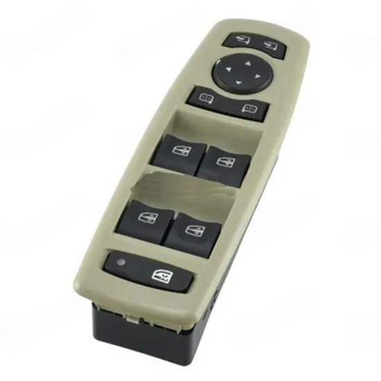 Buton oglinda RENAULT LAGUNA 3 2007->2015 Panou butoane oglinzi cu rabatare electrica pentru 4 usi (cu rama bej/mica) (cu o mufa/13pin) STANGA Perioada 2007 2008 2009 2010 2011 2012 2013 2014 2015