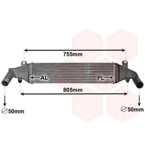 Intercooler MAZDA 3 BK 2003->2009 Radiator intercooler 1.6-2.0 D diesel (600x153x65) Perioada 2000 2001 2002 2003 2004 2005 2006 2007 2008 2009