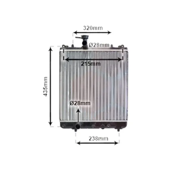 Radiator apa SUZUKI IGNIS 1 2000->2005 pentru 1.5 Sport, perioada 2003 2004 2005