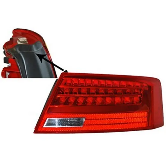 Lampa stop spate dreapta AUDI A5 8T3 2007->2017, A5 Cabriolet 8F7 2009->2017 perioada 2011 2012 2013 2014 2015 2016 2017 , semnal rosu/galben, pentru 2 usi, exterior, cu bec LED