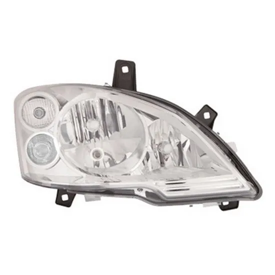 Far dreapta MERCEDES VITO W639 2003-> perioada 2010 2011 2012 2013 2014 2015 cu motor reglaj, semnal transparent, cu reglaj electric, cu lumina de zi, cu bec H7/H7/H7