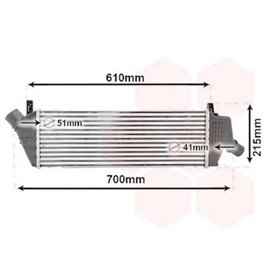 Intercooler NISSAN MICRA 3 2002->2010 Radiator intercooler 1.5 DCI 2005-> 523x174x30 Perioada 2003 2004 2005 2006 2007 2008 2009 2010