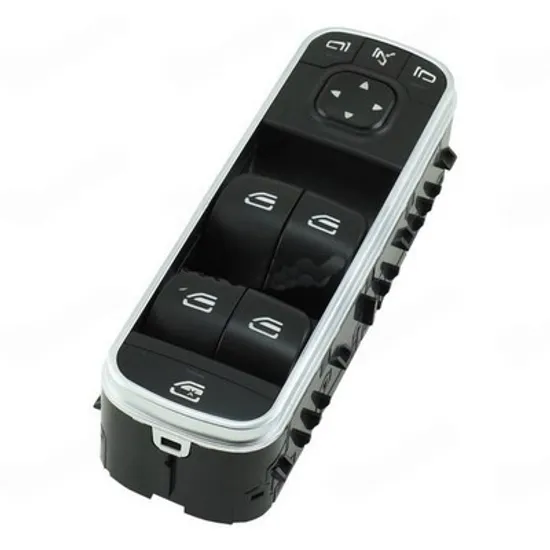 Buton oglinda MERCEDES A-CLASS W177 2018-> Panou butoane oglinzi cu rabatare electrica fata (negru/cromat) pentru 4 usi (3pin) STANGA Perioada 2018 2019 2020 2021 2022 2023 2024