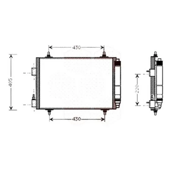 Radiator aer conditionat OPEL COMBO X19 2018-> 1.5 D 56KW 76CP , pentru motor D 15 DTL (DV5RE) perioada 2018 2019,2020,2021,2022 2023