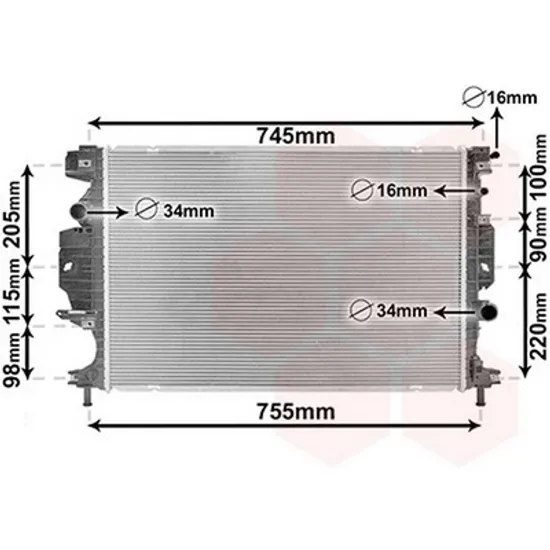 Radiator Motor FORD GALAXY 2015-> Radiator apa 1.5/2.0 EcoBoost 2.0 TDCI cv automata Perioada 2015 2016 2017 2018 2019 2020 2021