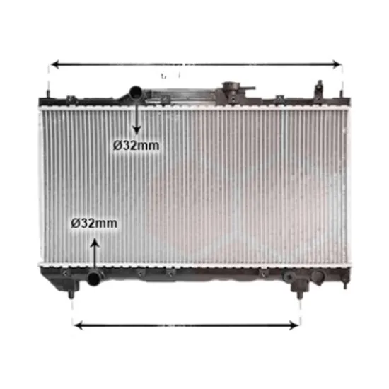 Radiator apa TOYOTA AVENSIS T22 1997->2003 pentru 1.6, perioada 1997 1998 1999 2000