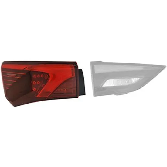 Lampa stop spate stanga TOYOTA AVENSIS T27 2008->2018 perioada 2011 2012 2013 2014 2015 2016 2017 2018 de la an de fabricatie 06/2015, semnal rosu/galben, exterior
