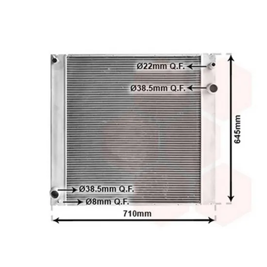 Radiator Motor LAND ROVER RANGE ROVER 3 2002->2012 Radiator apa 5.0i - 5.0 SUPERCHARGED benzina AUTOM. (580x620) Perioada 2002 2003 2004 2005 2006 2007 2008 2009 2010 2011 2012