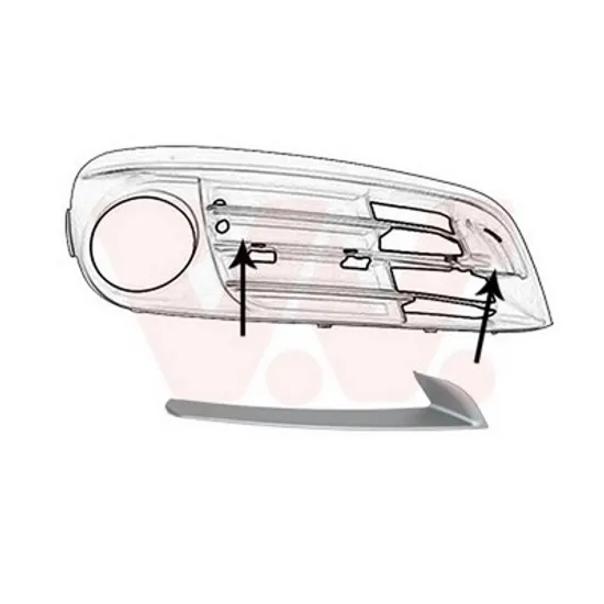 Ornament Grila BMW 5 F10 2009->2016 Bandou grila bara fata cu proiector 2013->2016 dreapta Perioada 2013 2014 2015 2016