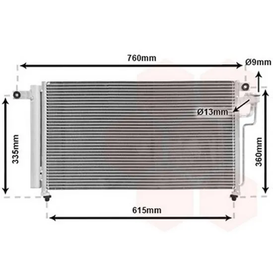 Radiator Aer Conditionat KIA RIO 2005->2011 Radiator aer conditionat diesel (62*36*16) Perioada 2005 2006 2007 2008 2009 2010 2011