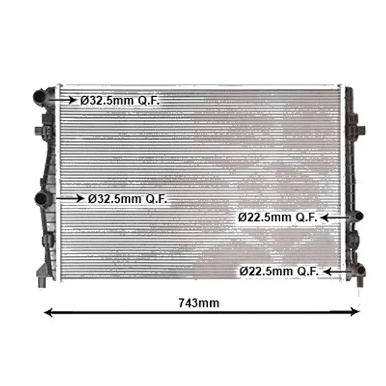 Radiator apa SEAT IBIZA 5 2017-> 1.6 TDI 85KW 115CP , pentru motor DGTA perioada 2017 2018,2019,2020,2021 2022
