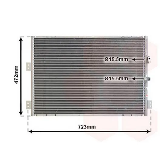 Radiator Aer Conditionat TOYOTA HIACE 5 2004->2019 Radiator aer conditionat 64,5x44 8x16 Perioada 2006 2007 2008 2009 2010 2011 2012