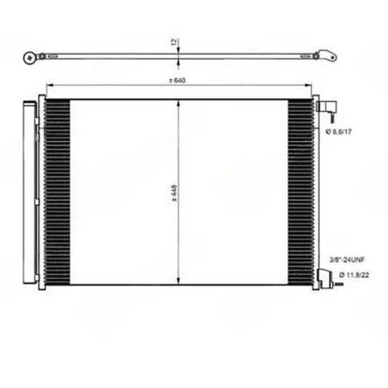 Radiator Aer Conditionat MERCEDES VITO W447 2014-> Radiator condensator aer conditionat benzina - diesel (640x448x12) R134 Perioada 2020 2021 2022 2023 2024 2025