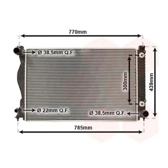 Radiator Motor AUDI A6 C6 2004->2011 Radiator apa 2.4-2.8-30-3.2 cv automata 68x44 Perioada 2004 2005 2006 2007 2008 2009 2010 2011