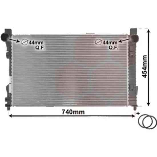 Radiator apa MERCEDES C-CLASS W203 2000->2007 C 270 CDI 120KW 163CP , pentru motor OM 612.962 perioada 2000 2001,2002,2003,2004,2005,2006 2007