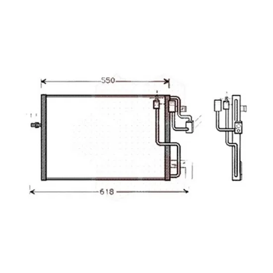 Radiator aer conditionat VW PASSAT B5 2000->2005 pentru 1.9 TDI 4motion, perioada 2000 2001 2002 2003 2004 2005