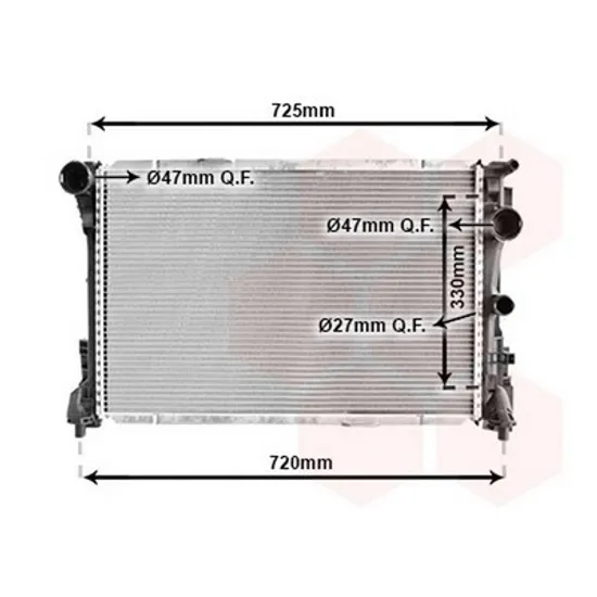Radiator Motor MERCEDES SLK R172 2011-> Radiator apa 1,6-1,8-2,0-2,1-3,5 cv automata conducta 16mm Perioada 2010 2011 2012 2013 2014 2015 2016
