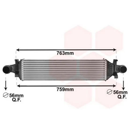 Intercooler MERCEDES B-CLASS W246 2011->2018 Radiator intercooler benzina/ diesel (625x160) Perioada 2011 2012 2013 2014 2015 2016 2017 2018