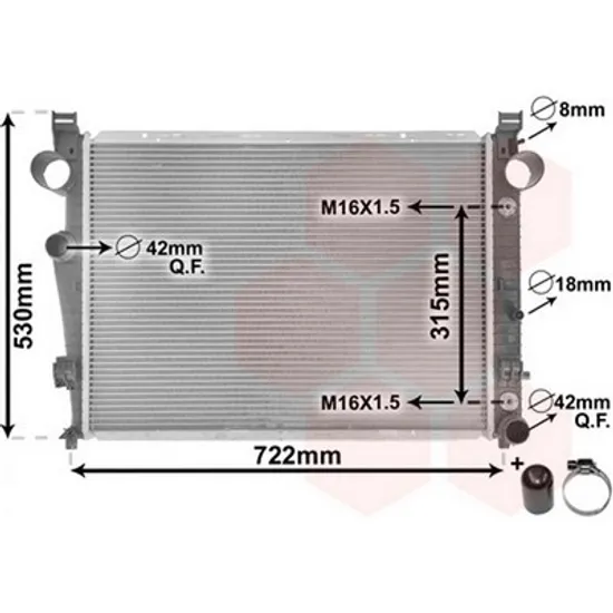 Radiator Motor MERCEDES S-CLASS W220 1998->2005 Radiator 2.8-3.2i18V-3.2CDi 64x46 cv automata BEHR Perioada 1998 1999 2000 2001 2002 2003 2004 2005