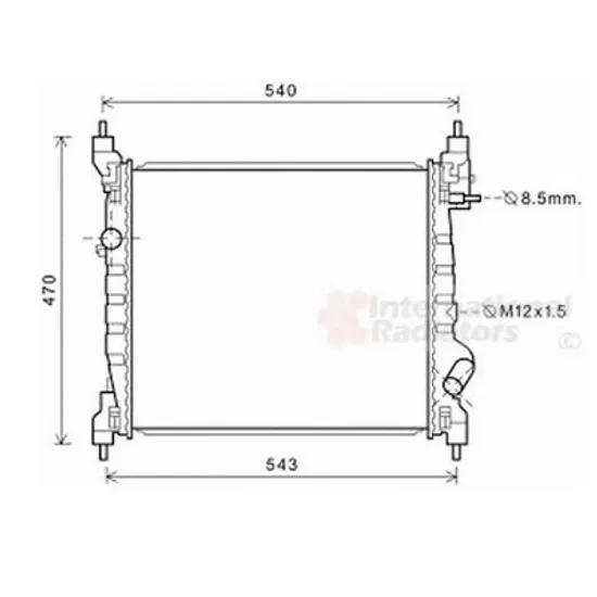Radiator Motor CHEVROLET SPARK M400 2015-> Radiator apa pentru 1,0 - 1,2i 16V (45x39x17) Perioada 2010 2011 2012 2013 2014 2015 2016 2017