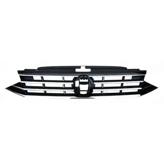 Grila Radiator VW PASSAT B8 2014-> Grila radiator neagra cu ornament cromat (cu far LED) Perioada 2019 2020 2021 2022 2023 2024