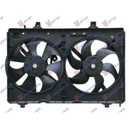 Ventilator Motor RENAULT KOLEOS 1 2008->2015 Electroventilator complet dublu benzina-diesel Perioada 2008 2009 2010 2011 2012 2013 2014 2015 2016