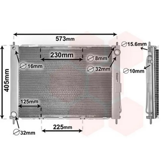 Radiator Aer Conditionat RENAULT CLIO 3 2005->2014 Radiator AC +A/C (FIX)1,2i8/16V-1,5DCi (51x38) Perioada 2005 2006 2007 2008 2009 2010 2011 2012