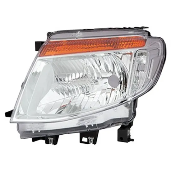 Far stanga FORD RANGER 2011-> perioada 2011 2012 2013 2014 2015 2016 pana la an de fabricatie 2015, fara motor reglaj, cromat, cu bec H4,