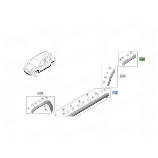 Bandou aripa spate HYUNDAI INSTER 2024-> Bandou overfender Aripa spate plastic (O) STANGA Perioada 2024 2025