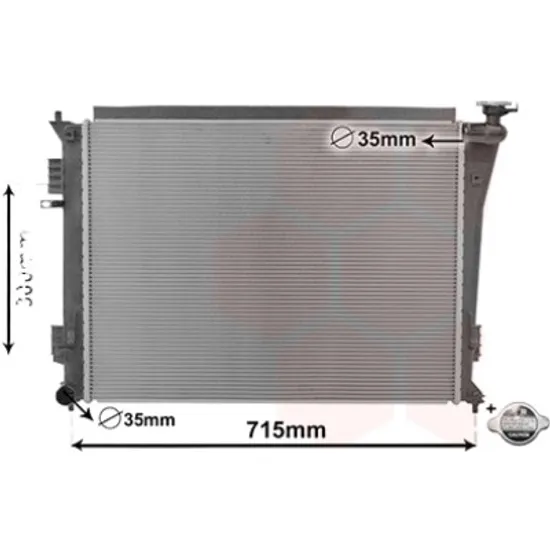 Radiator apa HYUNDAI i40 2012-> 2.0 GDI 131KW 178CP , pentru motor G4NC perioada 2012 2013,2014,2015,2016 2017