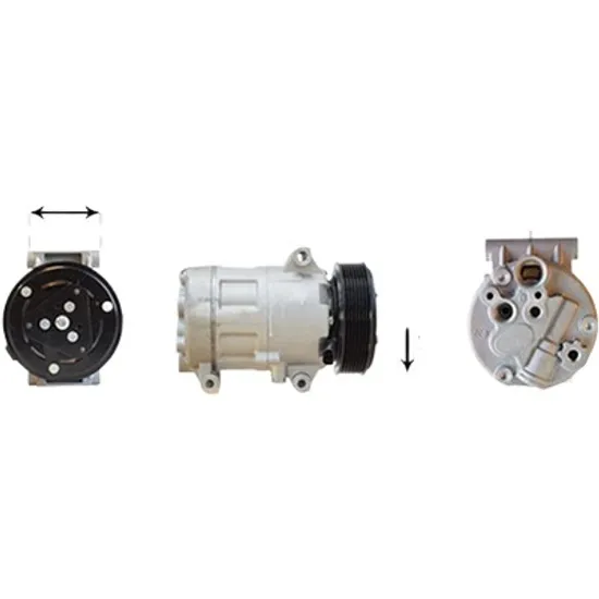 Compresor aer conditionat RENAULT SCENIC 2 2003->2009 1.9 dCi 81KW 110CP , pentru motor F9Q 804 perioada 2005 2006 2007 2008