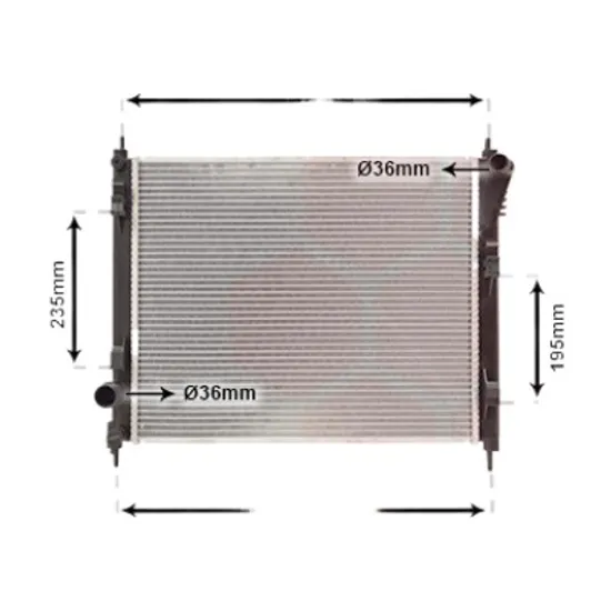 Radiator apa NISSAN JUKE F15 2010->2018 pentru 1.2 DIG-T, perioada 2014 2015 2016 2017 2018 2019
