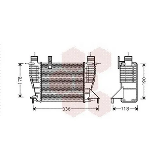 Intercooler NISSAN NOTE 2006->2012 Radiator intercooler 1.5 diesel 210x205x64 Perioada 2006 2007 2008 2009 2010 2011 2012