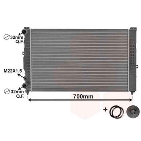 Radiator Motor VW PASSAT B5 2000->2005 Radiator apa pentru benzina/diesel - 1 9TDi CV manuala cu/fara aer conditionat 63x41 BEHR Perioada 2000 2001 2002 2003 2004 2005