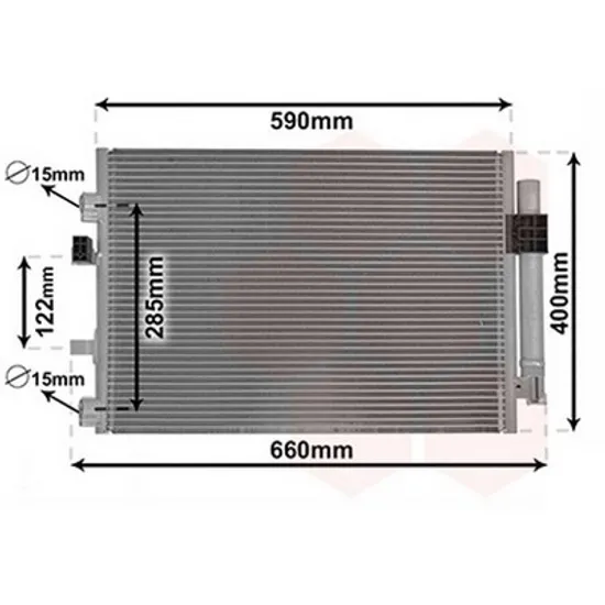 Radiator Aer Conditionat FORD C-MAX 2 2010->2019 Radiator aer conditionat 1.6 TDCi (57,2x33,8) Perioada 2010 2011 2012 2013 2014 2015 2016 2017 2018 2019