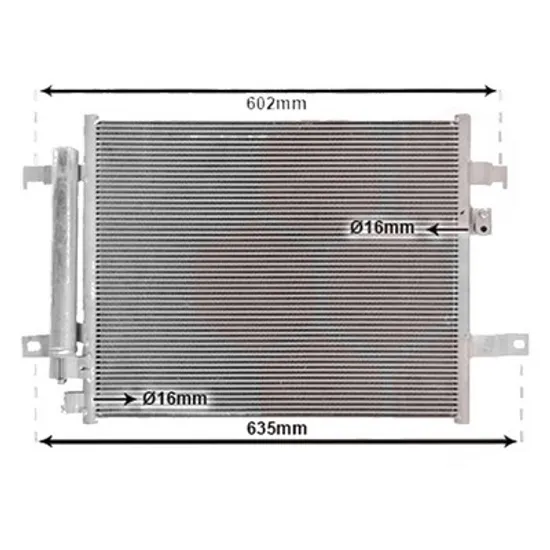 Radiator aer conditionat FORD FIESTA 5 JH 2008->2017 1.0 EcoBoost 74KW 100CP , pentru motor SFJA, SFJB, SFJC, SFJD perioada 2013 2014,2015,2016,2017 2018