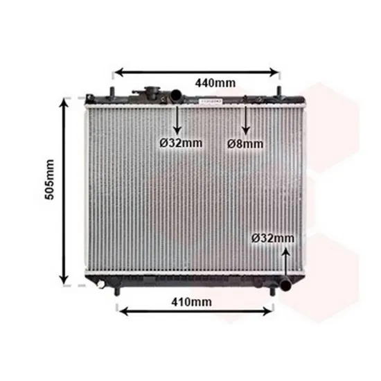 Radiator Motor DAIHATSU TERIOS 1997->2012 Radiator apa 1.3cc 16V+/-A/C ->2000 (42.5x57) (KOYO) Perioada 1997 1998 1999 2000 2001 2002 2003 2004 2005