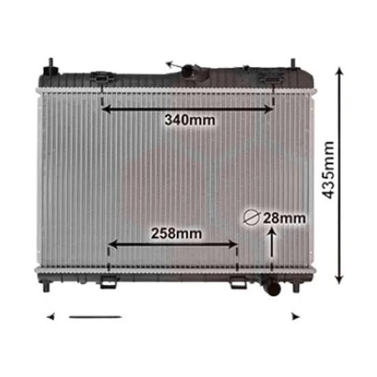 Radiator apa FORD KA KA+ 2014-> pentru 1.2, perioada 2016 2017 2018 2019 2020 2021 2022 2023