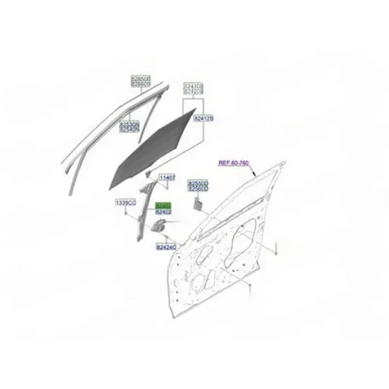 Macara Usa KIA EV3 2024-> Macara usa fata electrica fara motor (O) STANGA Perioada 2024 2025