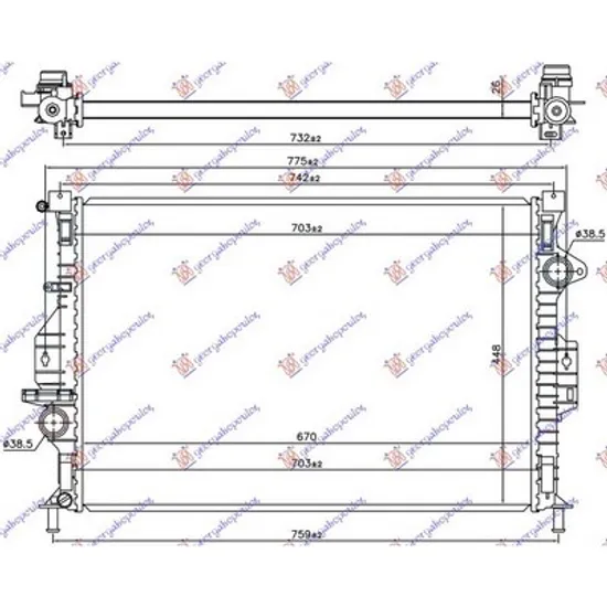 Radiator Motor FORD KUGA 2 2012->2019 Radiator apa 1.6 EcoBoost-2.0TDCi manuala ->2015 Perioada 2012 2013 2014 2015 2016 2017 2018 2019 2020