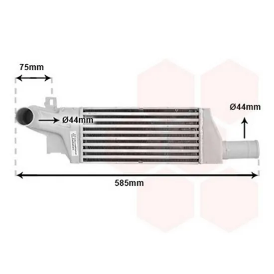 Intercooler OPEL CORSA C 2000->2009 Radiator intercooler 1 7DTI 01 ->2004 277x138x50 Y17DT Perioada 2000 2001 2002 2003 2004 2005 2006