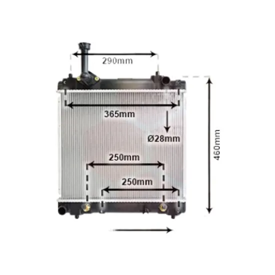 Radiator apa SUZUKI ALTO 6 2009->2014 pentru 1.0, perioada 2009 2010 2011 2012 2013 2014