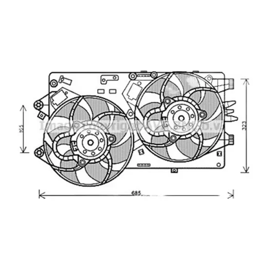 Ventilator motor FIAT GRANDE PUNTO 199 2005-> pentru 1.9 D Multijet, perioada 2005 2006 2007 2008 2009 2010