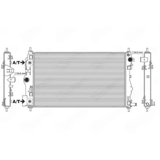 Radiator Motor CHEVROLET CRUZE J300 2009-> Radiator apa motor 2.0 diesel +/- A/C automatic (680x415) Perioada 2009 2010 2011 2012 2013 2014