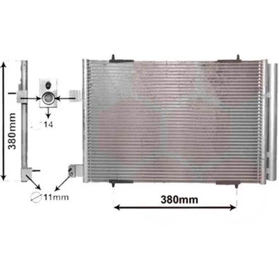 Radiator aer conditionat VW PASSAT B8 2014-> 2.0 TSI 4motion 200KW 272CP , pentru motor DNUA perioada 2018 2019,2020,2021,2022 2023