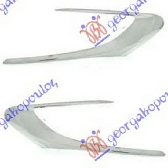 Bandou Grila PEUGEOT 308 1 2007->2014 Ornament grila bara fata pentru proiector LED SET 2014-> Perioada 2014 2015 2016