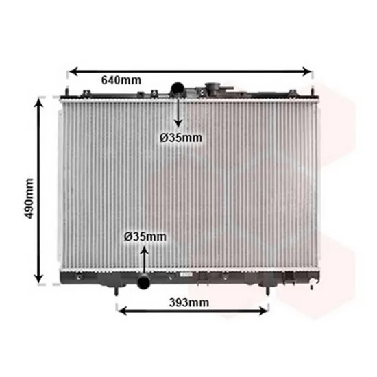 Radiator Motor MITSUBISHI PAJERO 3 1999->2007 Radiator apa 1.8-2.0 cc (42.5x65.8x16) MECH. (KOYO) Perioada 2000 2001 2002 2003 2004 2005 2006 2007
