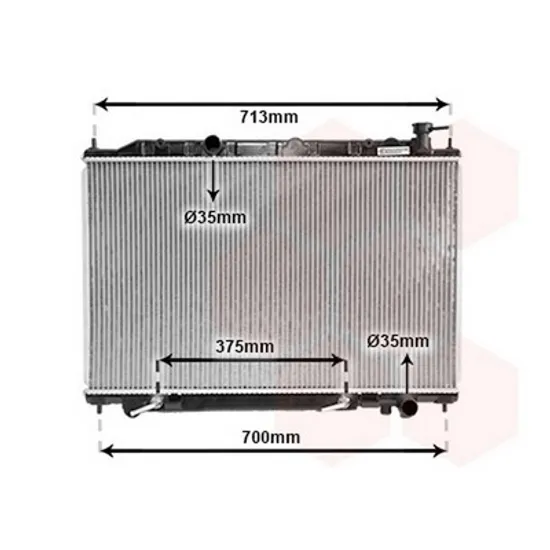 Radiator Motor NISSAN MURANO 2 2007->2014 Radiator apa 3 5cc24V cv automata ->2006 45x73 Perioada 2003 2004 2005 2006