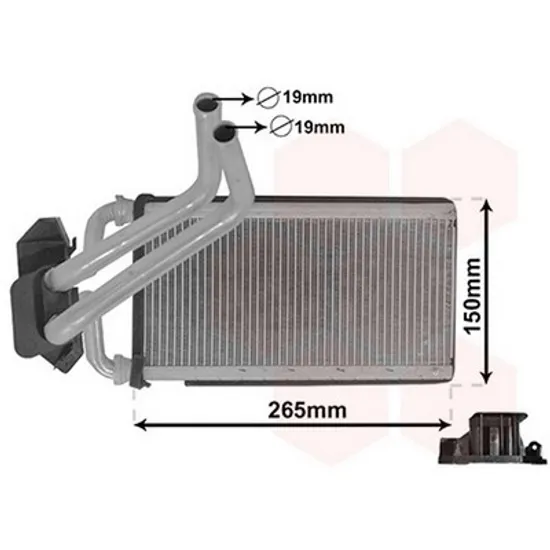 Radiator Incalzire JEEP PATRIOT 2007->2017 Calorifer (BR) (123x260x26) Perioada 2008 2009 2010 2011 2012 2013 2014 2015 2016 2017